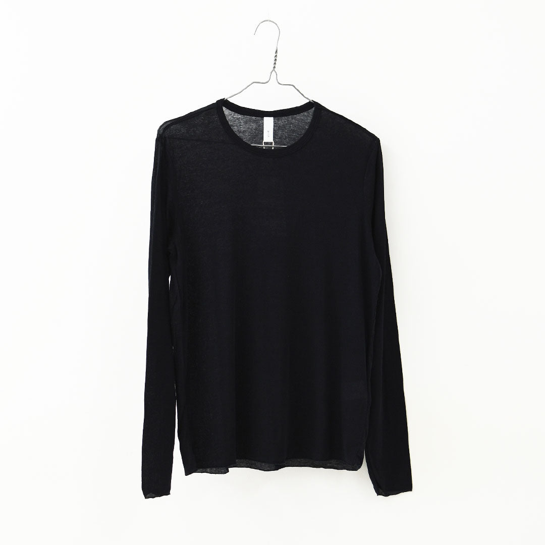 prit [プリット] 80/1シアーハイツイストフライスクルーネック [P92612] シアーTEE・長袖・シアー素材・透け感・LADY'S [2026SS]