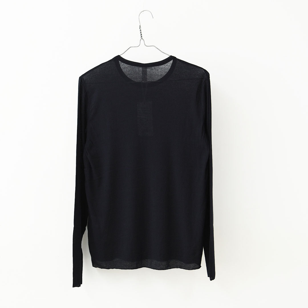 prit [プリット] 80/1シアーハイツイストフライスクルーネック [P92612] シアーTEE・長袖・シアー素材・透け感・LADY'S [2026SS]