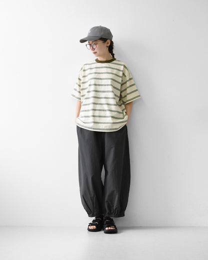 prit [プリット] 19/1リサイクルムラ糸天竺レトロボーダークルーネックルーズTシャツ [P92619] ボーダーTシャツ・レトロボーダー・ルーズTシャツ・LADY'S [2026SS]