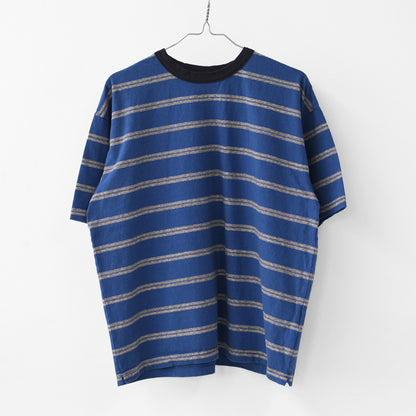 prit [プリット] 19/1リサイクルムラ糸天竺レトロボーダークルーネックルーズTシャツ [P92619] ボーダーTシャツ・レトロボーダー・ルーズTシャツ・LADY'S [2026SS]