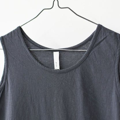 prit [プリット] 40/1ムラ糸MVSハイゲージ天竺ラウンドヘムノースリーブ [P92638] ノースリーブ・ノースリーブTシャツ・タンクトップ・インナー・コットン・LADY'S [2026SS]