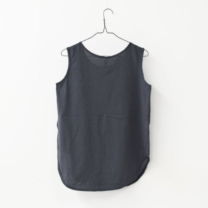 prit [プリット] 40/1ムラ糸MVSハイゲージ天竺ラウンドヘムノースリーブ [P92638] ノースリーブ・ノースリーブTシャツ・タンクトップ・インナー・コットン・LADY'S [2026SS]