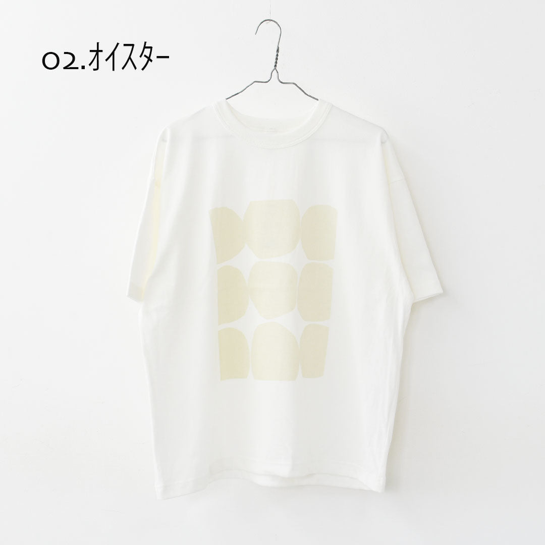 prit [プリット] 18/1空紡度詰天竺フレームドットプリントTシャツ [P92644] Tシャツ・半袖Tシャツ・ドット・コットン・クルーネック・LADY'S [2026SS]