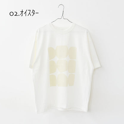 prit [プリット] 18/1空紡度詰天竺フレームドットプリントTシャツ [P92644] Tシャツ・半袖Tシャツ・ドット・コットン・クルーネック・LADY'S [2026SS]