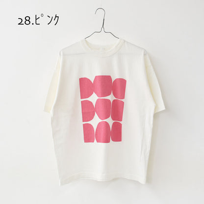 prit [プリット] 18/1空紡度詰天竺フレームドットプリントTシャツ [P92644] Tシャツ・半袖Tシャツ・ドット・コットン・クルーネック・LADY'S [2026SS]