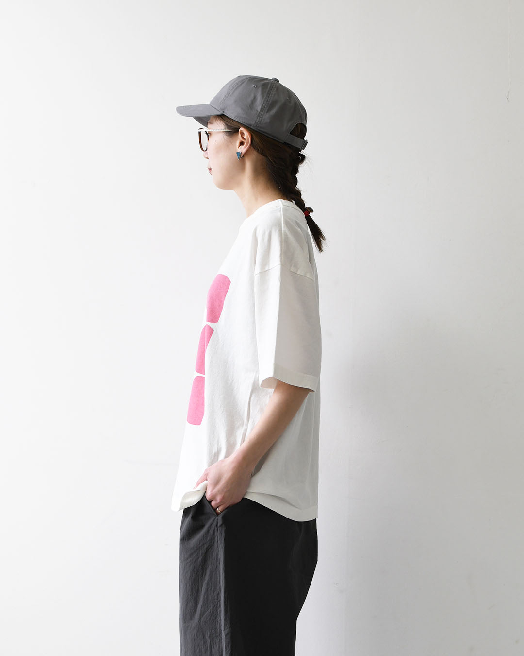 prit [プリット] 18/1空紡度詰天竺フレームドットプリントTシャツ [P92644] Tシャツ・半袖Tシャツ・ドット・コットン・クルーネック・LADY'S [2026SS]
