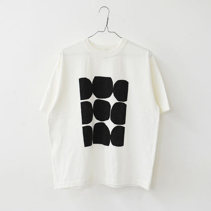prit [プリット] 18/1空紡度詰天竺フレームドットプリントTシャツ [P92644] Tシャツ・半袖Tシャツ・ドット・コットン・クルーネック・LADY'S [2026SS]