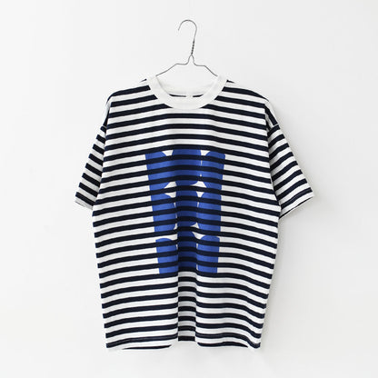 prit [プリット] 18/1空紡度詰天竺ボーダーフレームドットプリントTシャツ [P92645] ボーダーTシャツ・ドットTシャツ・プリント・コットン・クルーネック・LADY'S [2026SS]