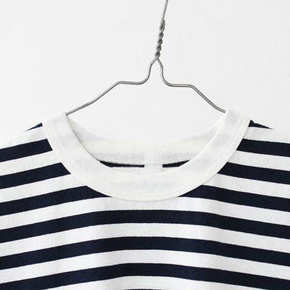 prit [プリット] 18/1空紡度詰天竺ボーダーフレームドットプリントTシャツ [P92645] ボーダーTシャツ・ドットTシャツ・プリント・コットン・クルーネック・LADY'S [2026SS]