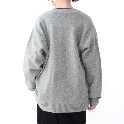 RINEN [リネン] 2/15ウール天竺編み カーディガン [R17582]  [2024AW]