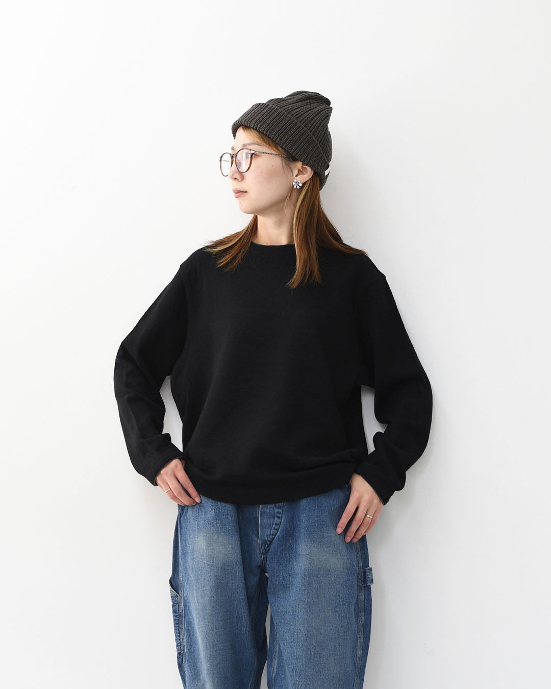 RINEN [リネン] ウールコットンダブルフェイス クルーネック [R17606-W] ウール・コットン・ダブルフェイス・クルーネック・長袖・LADY'S [2025AW]