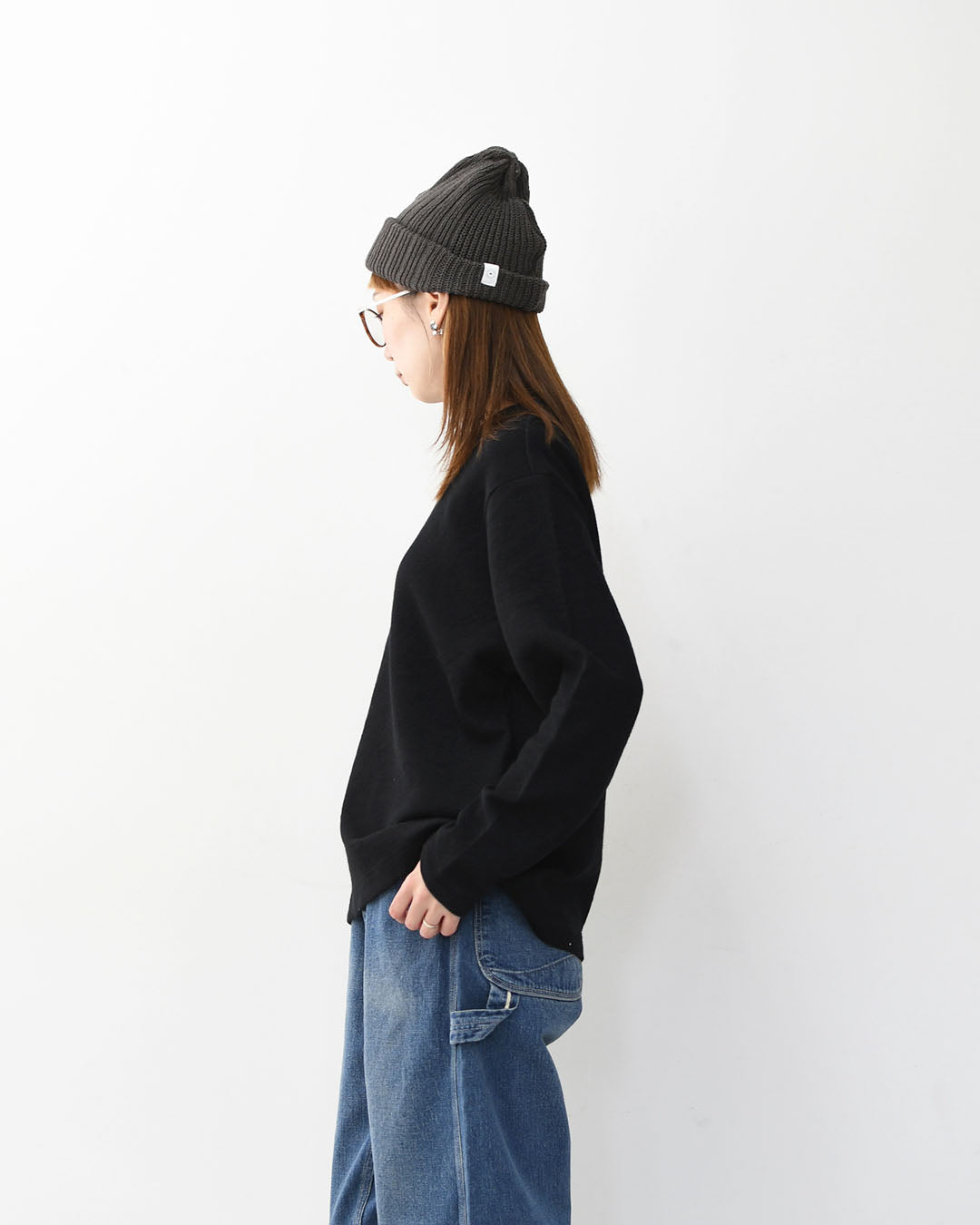 RINEN [リネン] ウールコットンダブルフェイス クルーネック [R17606-W] ウール・コットン・ダブルフェイス・クルーネック・長袖・LADY'S [2025AW]