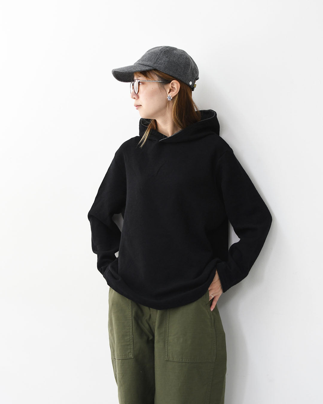 RINEN [リネン] ウールコットンダブルフェイス パーカー [R17607-W] パーカー・ウール・コットン・ダブルフェイス・長袖・LADY'S [2025AW]