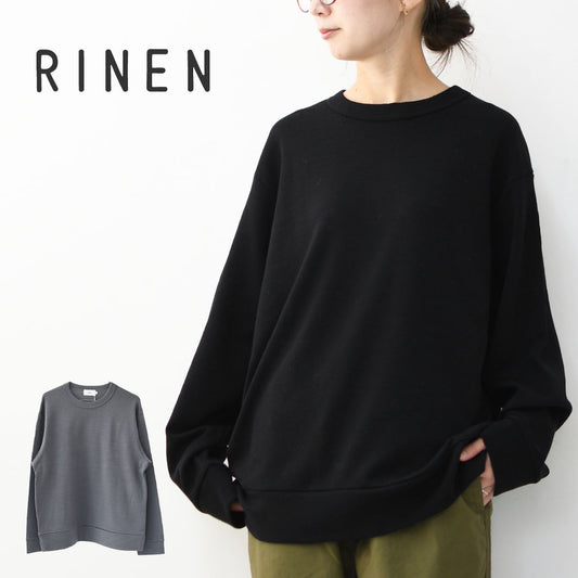 RINEN [リネン] 60/1引き揃えウールミラノリブ クルーネック [R17608-M] ニット・クルーネック・ミラノリブ・ウール・MEN'S [2025AW]