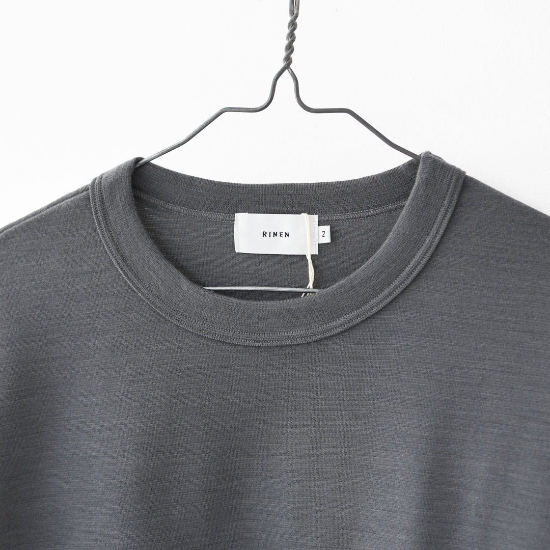 RINEN [リネン] 60/1引き揃えウールミラノリブ クルーネック [R17608-M] ニット・クルーネック・ミラノリブ・ウール・MEN'S [2025AW]