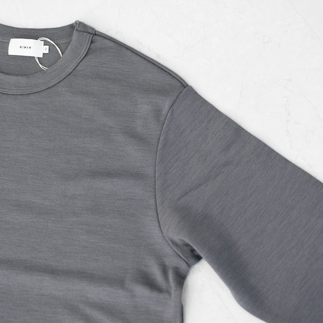 RINEN [リネン] 60/1引き揃えウールミラノリブ クルーネック [R17608-M] ニット・クルーネック・ミラノリブ・ウール・MEN'S [2025AW]
