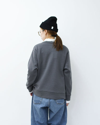 RINEN [リネン] 60/1引き揃えウールミラノリブ クルーネック [R17608-W] ニット・クルーネック・ミラノリブ・ウール・LADY'S [2025AW]