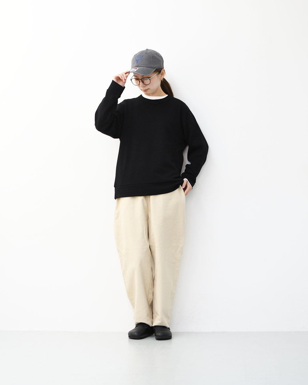 RINEN [リネン] 60/1引き揃えウールミラノリブ クルーネック [R17608-W] ニット・クルーネック・ミラノリブ・ウール・LADY'S [2025AW]