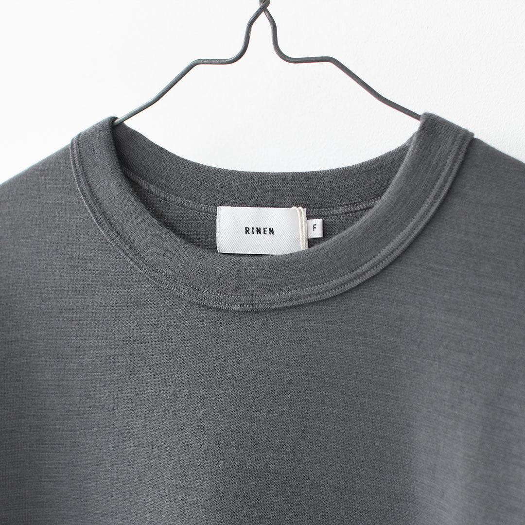 RINEN [リネン] 60/1引き揃えウールミラノリブ クルーネック [R17608-W] ニット・クルーネック・ミラノリブ・ウール・LADY'S [2025AW]