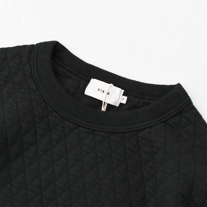 RINEN [リネン] 30/1オーガニック天竺ダイヤキルティング クルーネック [R17610] クルーネックスウェット・クルーネック・ダイヤキルティング・コットン・長袖・オーガニック・LADY'S [2025AW]