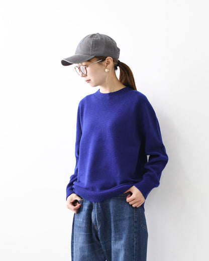 RINEN [リネン] 2/15ウール天竺編み(ホールガーメント) クルーネック [R17681-W] ニット・クルーネック・ラムウール・ラグランスリーブ・ホールガーメント・LADY'S [2025AW]