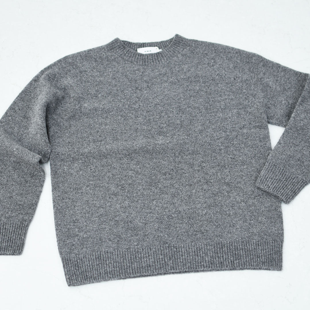 RINEN [リネン] 2/15ウール天竺編み(ホールガーメント) クルーネック [R17681-W] ニット・クルーネック・ラムウール・ラグランスリーブ・ホールガーメント・LADY'S [2025AW]