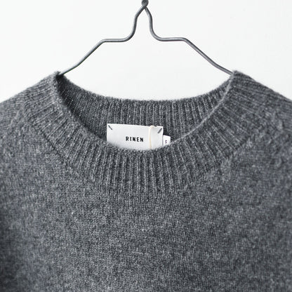 RINEN [リネン] 2/15ウール天竺編み(ホールガーメント) クルーネック [R17681-W] ニット・クルーネック・ラムウール・ラグランスリーブ・ホールガーメント・LADY'S [2025AW]