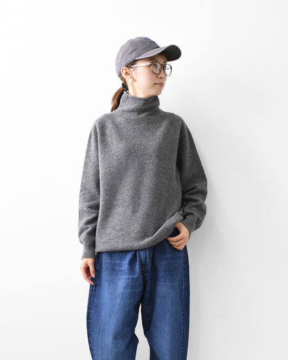 RINEN [リネン] 2/15ウール天竺編み(ホールガーメント) タートルネック [R17682] ニット・タートルネック・ウールニット・あったかニット・LADY'S [2025AW]