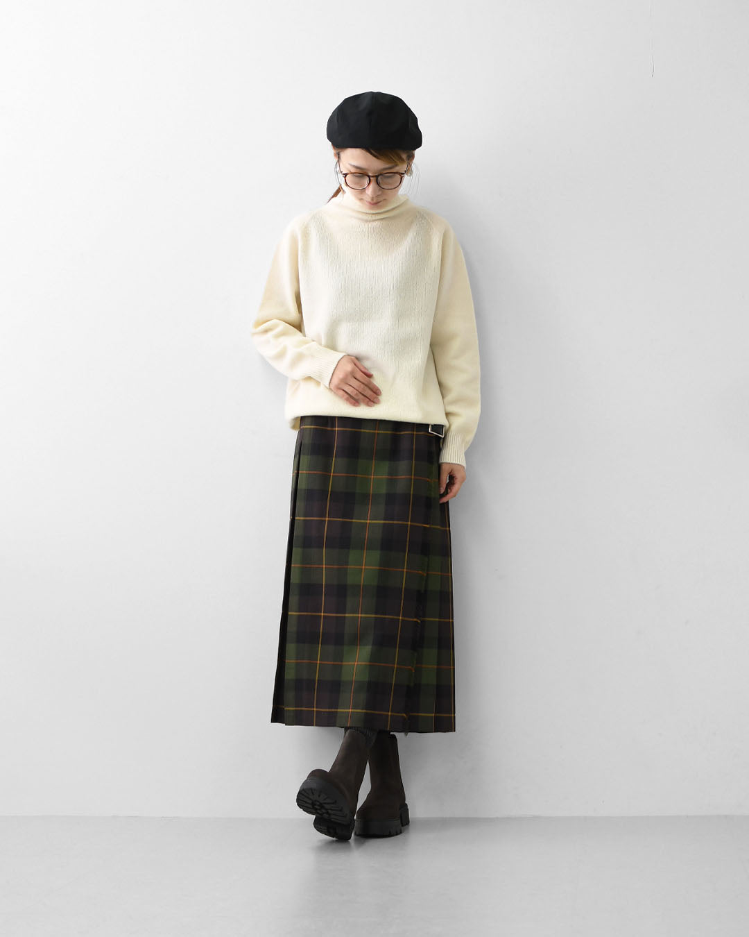 RINEN [リネン] 2/15ウール天竺編み(ホールガーメント) タートルネック [R17682] ニット・タートルネック・ウールニット・あったかニット・LADY'S [2025AW]