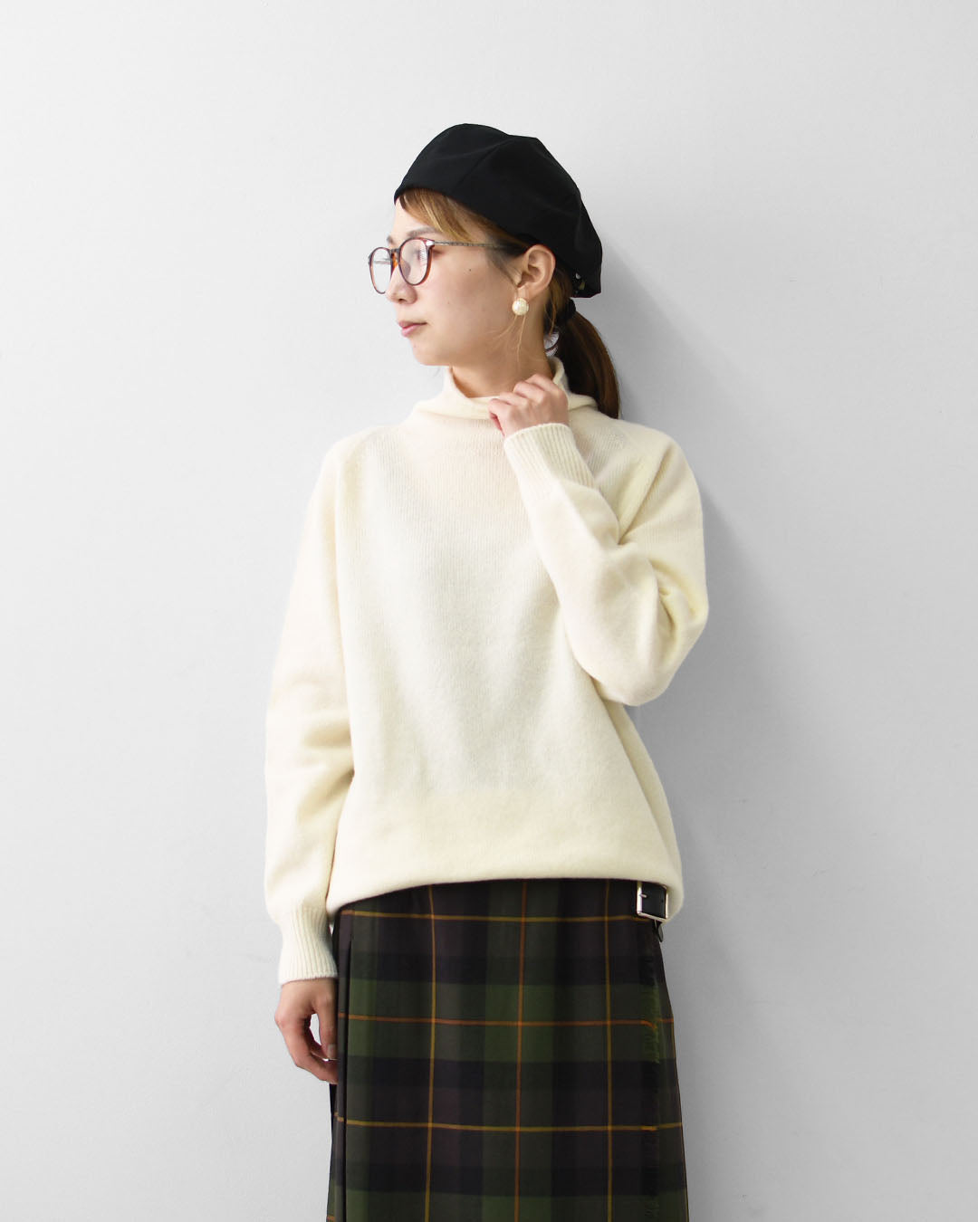 RINEN [リネン] 2/15ウール天竺編み(ホールガーメント) タートルネック [R17682] ニット・タートルネック・ウールニット・あったかニット・LADY'S [2025AW]