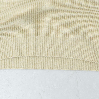 RINEN [リネン] 2/14ウールアゼ編み クルーネック [R17683-W] ニット・ウールニット・クルーネック・シンプルニット・あったかニット・LADY'S [2025AW]