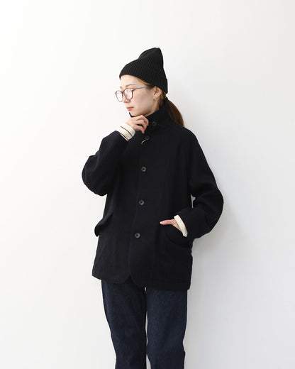 RINEN [リネン] 2/48ウール綾織 ラグランカバーオールジャケット [R27605-W] ウールジャケット・カバーオール・ラグランスリーブ・カジュアルスタイル・LADY'S [2025AW]