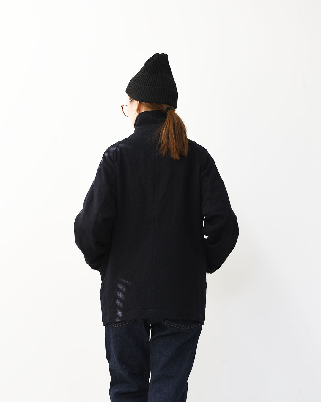 RINEN [リネン] 2/48ウール綾織 ラグランカバーオールジャケット [R27605-W] ウールジャケット・カバーオール・ラグランスリーブ・カジュアルスタイル・LADY'S [2025AW]