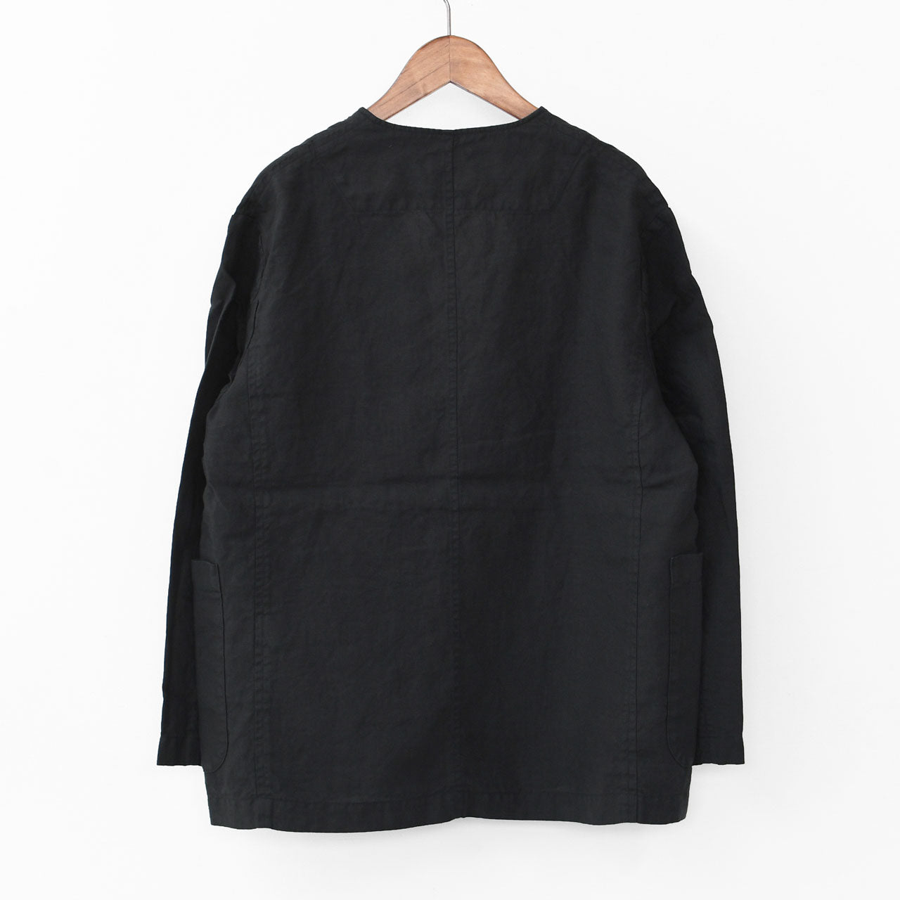 RINEN [リネン] 40/1リネン平織ノーカラージャケット [R29502]  [2024SS]