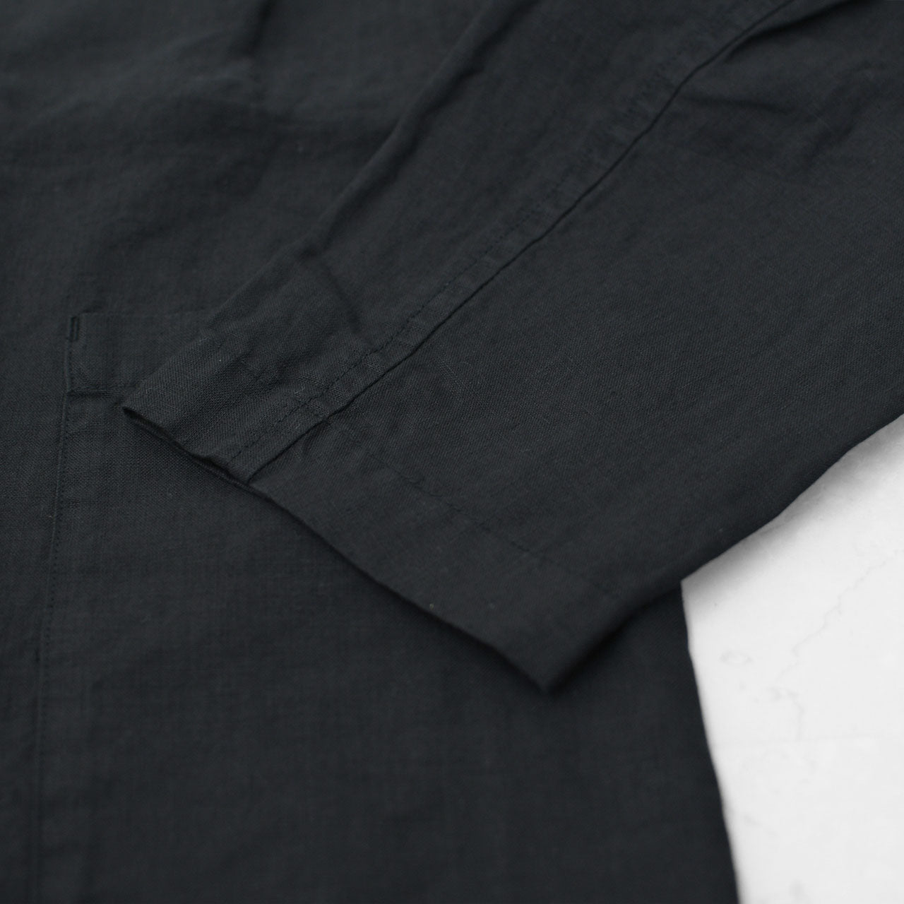 RINEN [リネン] 40/1リネン平織ノーカラージャケット [R29502]  [2024SS]