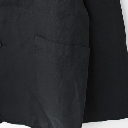 RINEN [リネン] 40/1リネン平織ノーカラージャケット [R29502]  [2024SS]