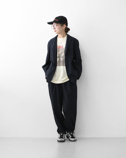 RINEN [リネン] 40/1オーガニック平織テーラードジャケット [r29600-w] ノーカラージャケット・イージージャケット・ジャケット・リネン・コットンジャケット・ゆったりサイズ・MEN'S / LADY'S [2026SS]