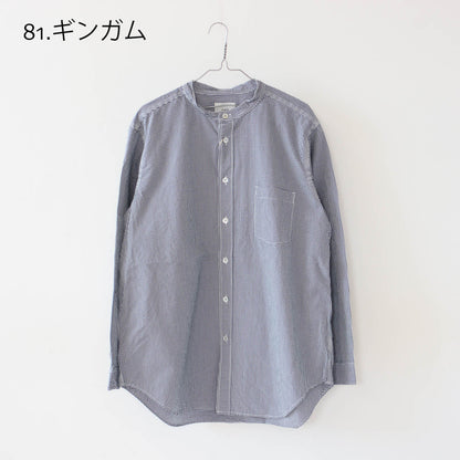 RINEN [リネン] 80/2ダウンプルーフスタンドカラーオーバーサイズシャツ 柄 [R37501-G]  [2024AW]