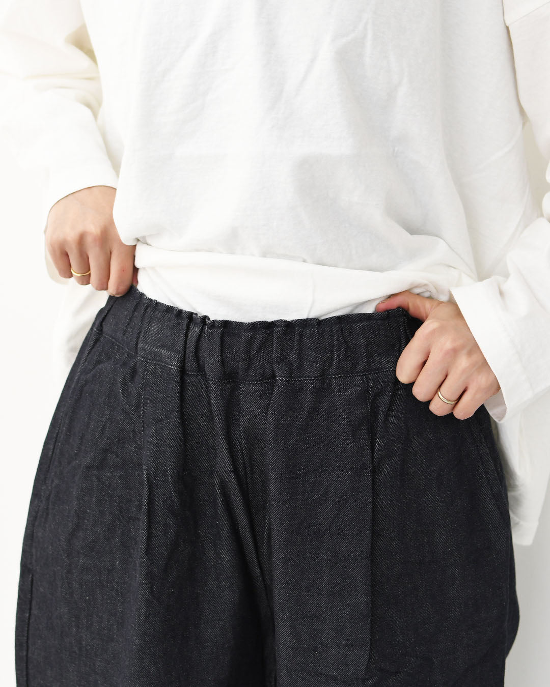 RINEN [リネン] 10オンス ノットインディゴデニム テーパードパンツ [R47603-W] デニムパンツ・テーパードパンツ・ベーシックパンツ・ゆったりシルエット・LADY'S [2025AW]