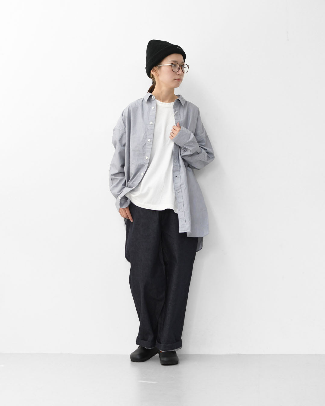 RINEN [リネン] 10オンス ノットインディゴデニム リラックスパンツ [R47604-W] デニムパンツ・テーパードパンツ・ベーシックパンツ・ゆったりシルエット・LADY'S [2025AW]