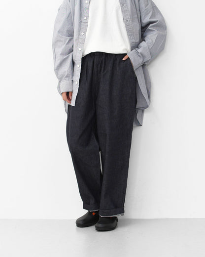 RINEN [リネン] 10オンス ノットインディゴデニム リラックスパンツ [R47604-W] デニムパンツ・テーパードパンツ・ベーシックパンツ・ゆったりシルエット・LADY'S [2025AW]