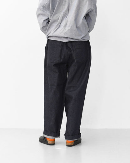 RINEN [リネン] 10オンス ノットインディゴデニム リラックスパンツ [R47604-W] デニムパンツ・テーパードパンツ・ベーシックパンツ・ゆったりシルエット・LADY'S [2025AW]