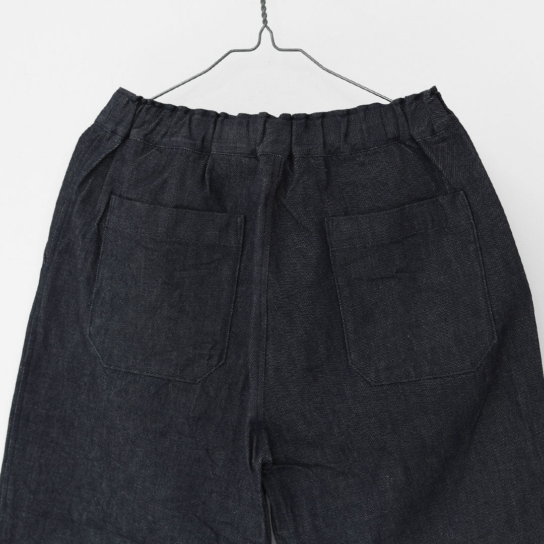 RINEN [リネン] 10オンス ノットインディゴデニム リラックスパンツ [R47604-W] デニムパンツ・テーパードパンツ・ベーシックパンツ・ゆったりシルエット・LADY'S [2025AW]