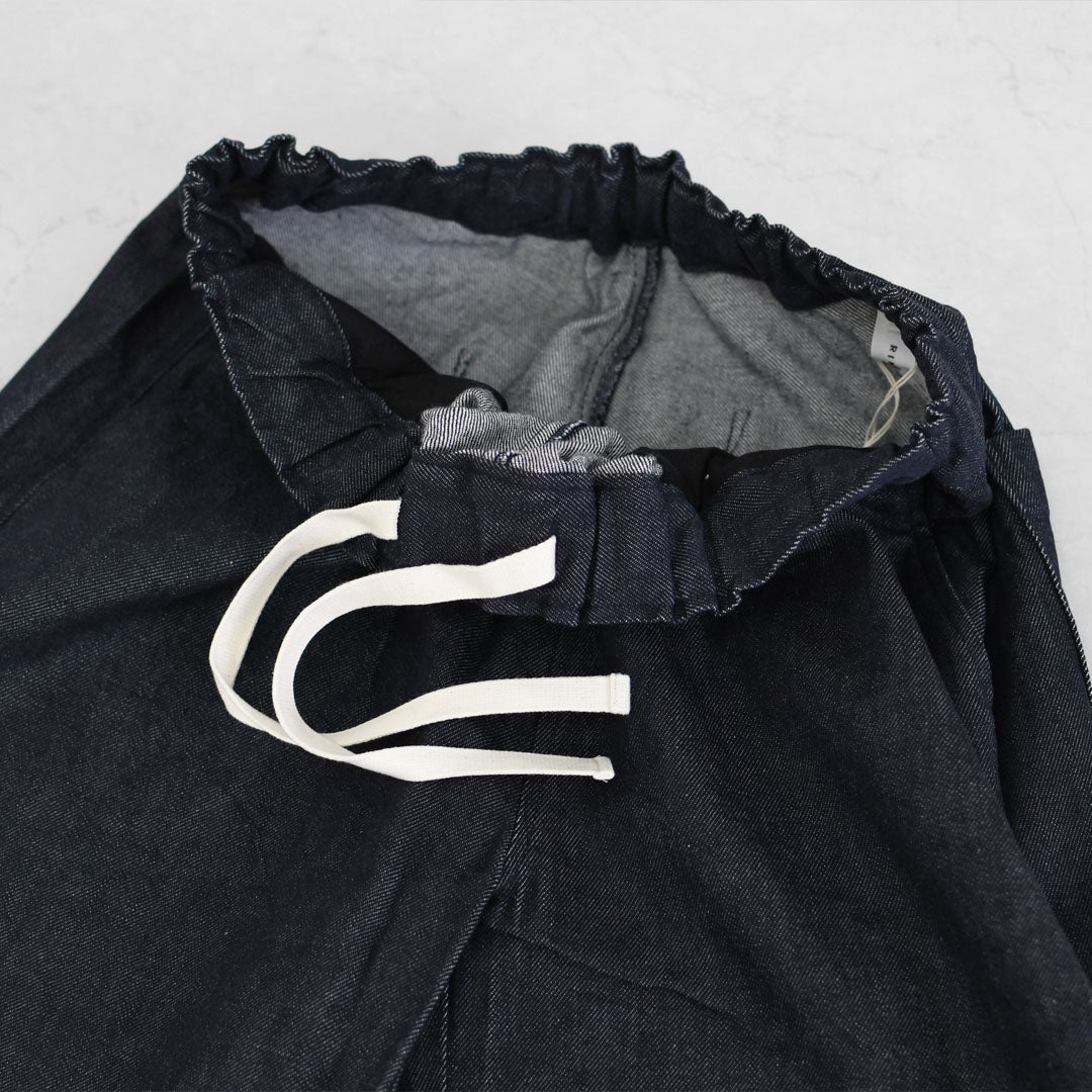 RINEN [リネン] 10オンス ノットインディゴデニム リラックスパンツ [R47604-W] デニムパンツ・テーパードパンツ・ベーシックパンツ・ゆったりシルエット・LADY'S [2025AW]