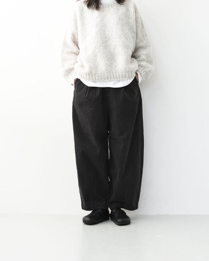 RINEN [リネン] 16/1 14ウェルコーデュロイ オーバルパンツ [R47607] コーデュロイパンツ・イージーパンツ・コットン素材・ゆったりシルエット・LADY'S [2025AW]