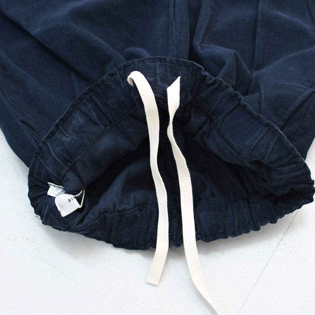 RINEN [リネン] 16/1 14ウェルコーデュロイ オーバルパンツ [R47607] コーデュロイパンツ・イージーパンツ・コットン素材・ゆったりシルエット・LADY'S [2025AW]