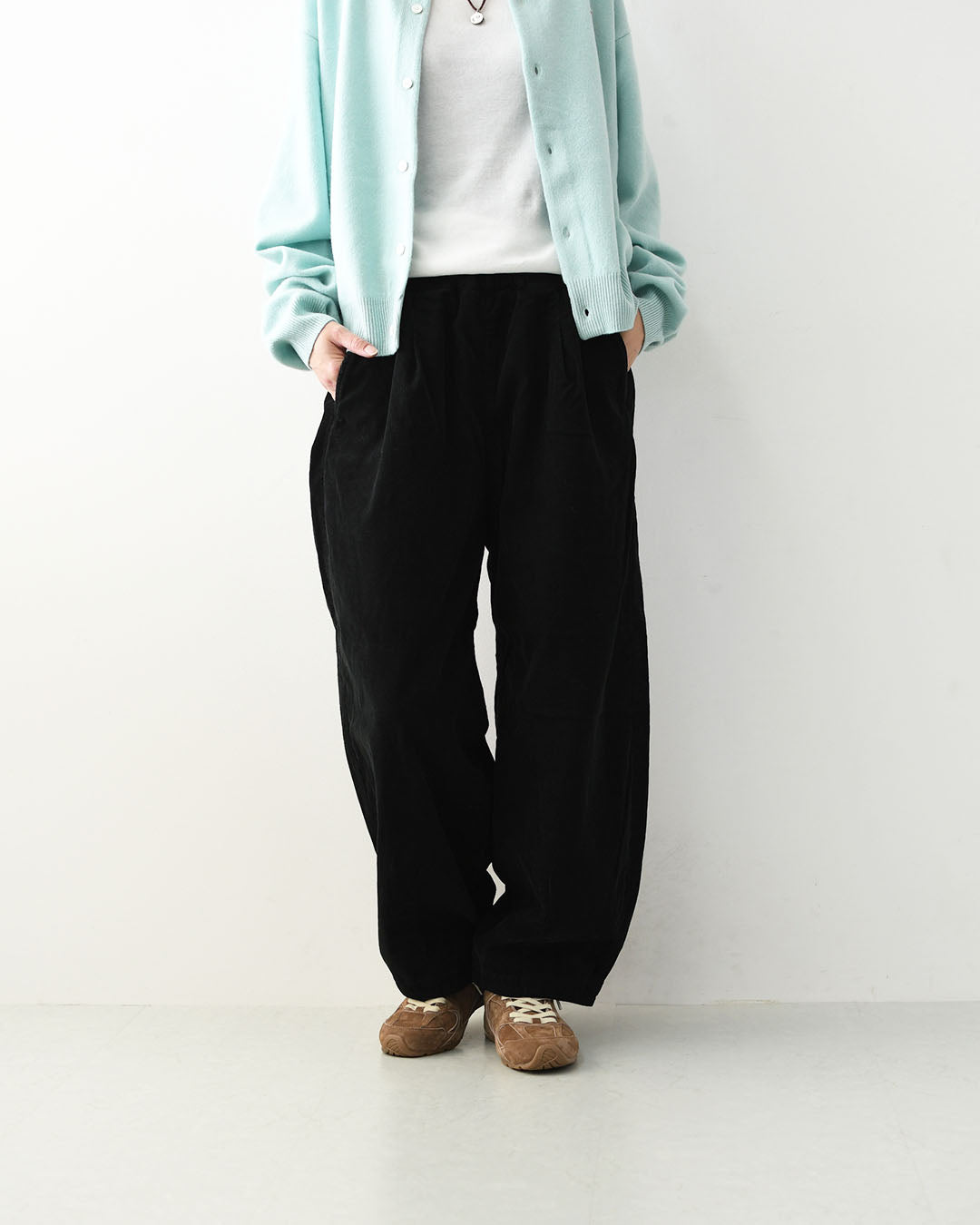 RINEN [リネン] 16/1 14ウェルコーデュロイ オーバルパンツ [R47703-W] オーバルパンツ・コーデュロイパンツ・ワイドパンツ・オーバルシルエット・ ゆったりパンツ・LADY'S [2026AW]
