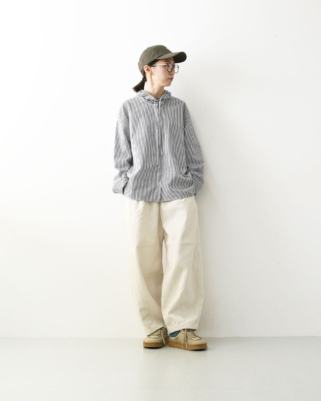RINEN [リネン] 16/1 14ウェルコーデュロイ オーバルパンツ [R47703-W] オーバルパンツ・コーデュロイパンツ・ワイドパンツ・オーバルシルエット・ ゆったりパンツ・LADY'S [2026AW]