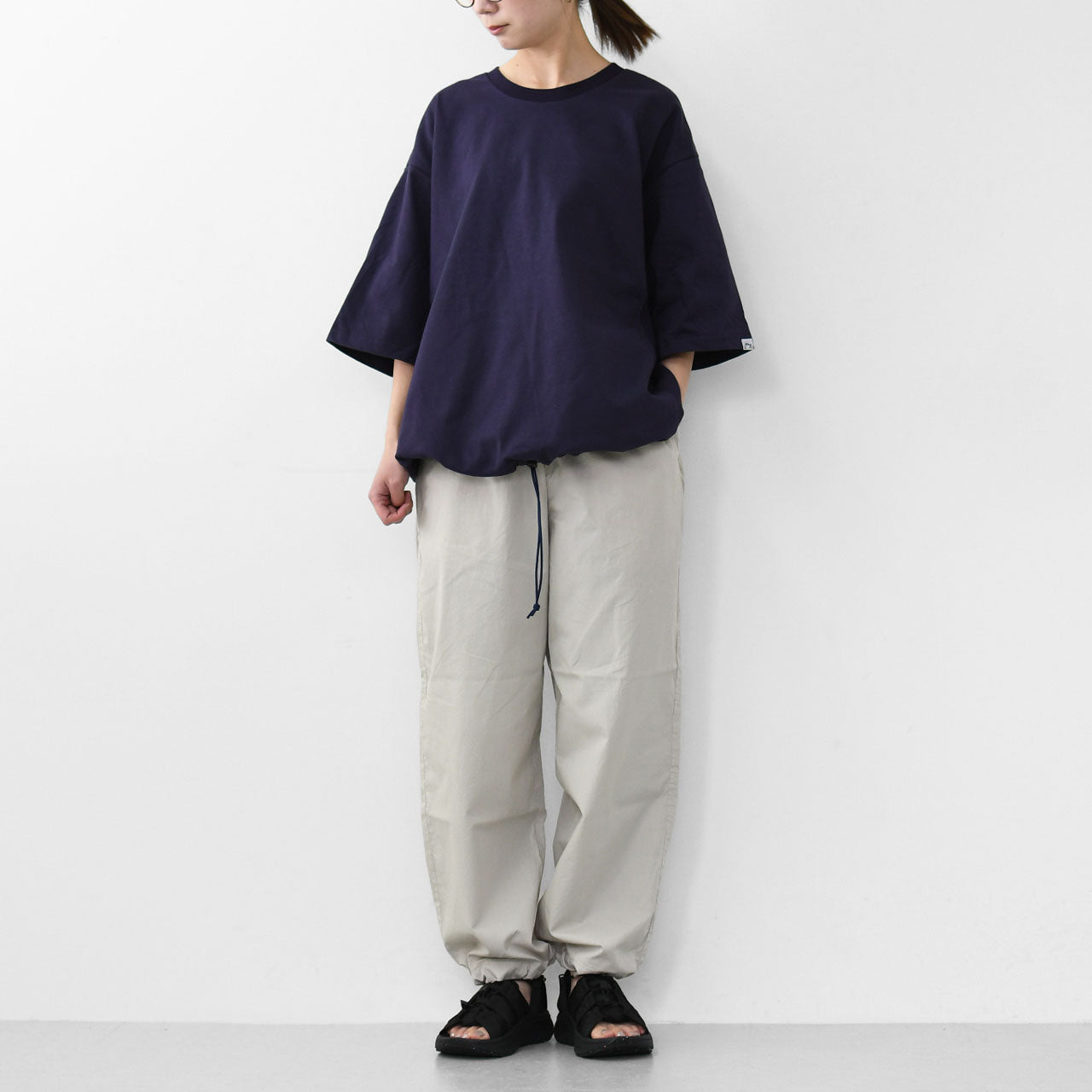 RINEN [リネン] 70/1ツイル 裾ヒモパンツ [R49505]  [2025SS]