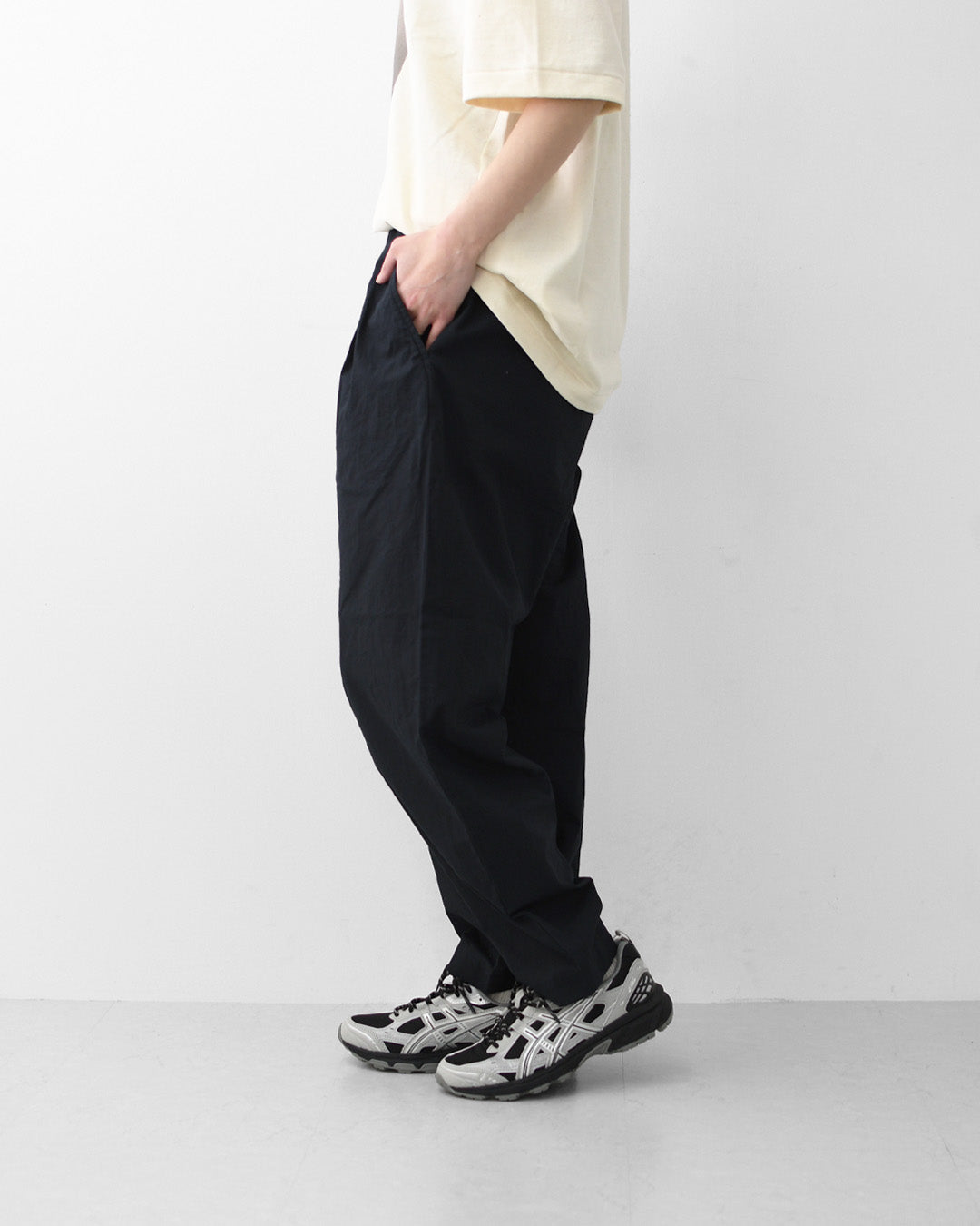 RINEN [リネン] 40/1オーガニック平織テーパードパンツ [R49600-W] テーパードパンツ・リラックスパンツ・ベーシックパンツ・オーガニックコットン・LADY'S [2026SS]